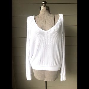 We the Free white v neck dolman sleeve top
